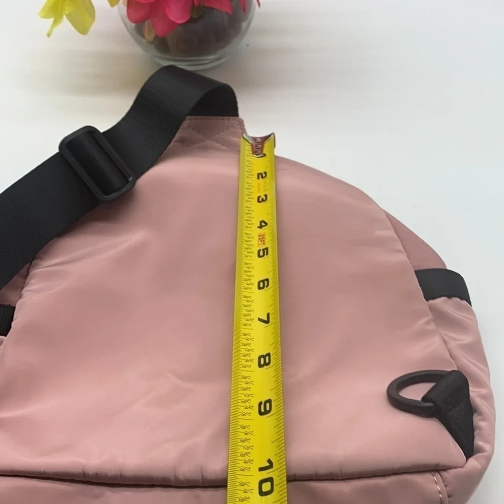Fabletics Rose Color Nylon Backpack one strap. NYB1730